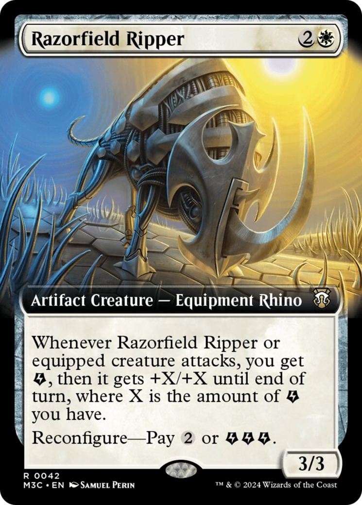 Razorfield Ripper (Extended Art) (Ripple Foil) [Modern Horizons 3 Commander] | Boutique FDB TCG