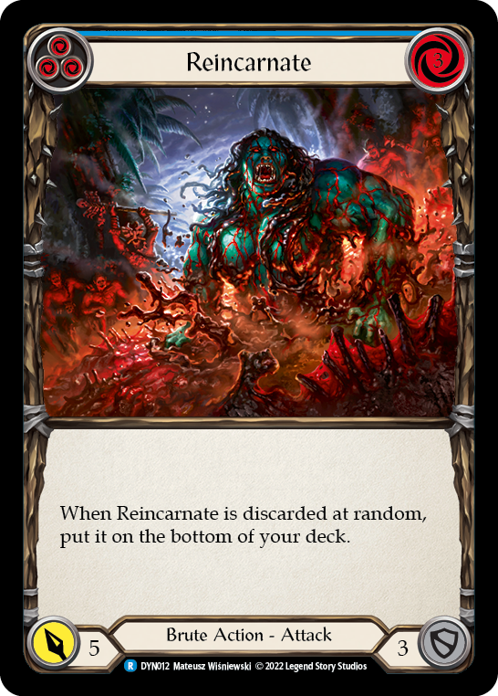 Reincarnate (Blue) [DYN012] (Dynasty)  Rainbow Foil | Boutique FDB TCG