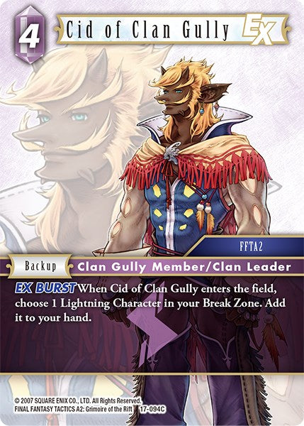 Cid of Clan Gully EX [Rebellion's Call] | Boutique FDB TCG