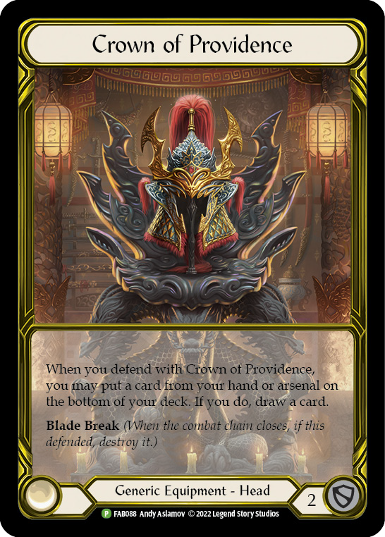 Crown of Providence (Golden) [FAB088] (Promo)  Cold Foil | Boutique FDB TCG