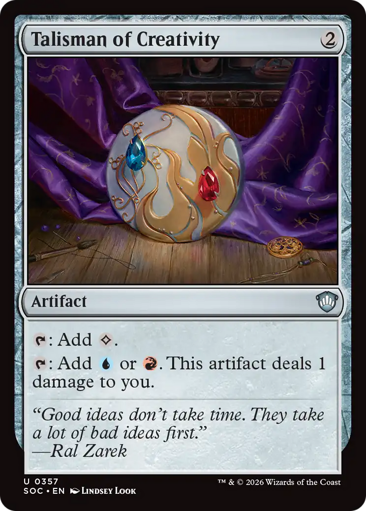 Talisman of Creativity [Secrets of Strixhaven Commander] | Boutique FDB TCG