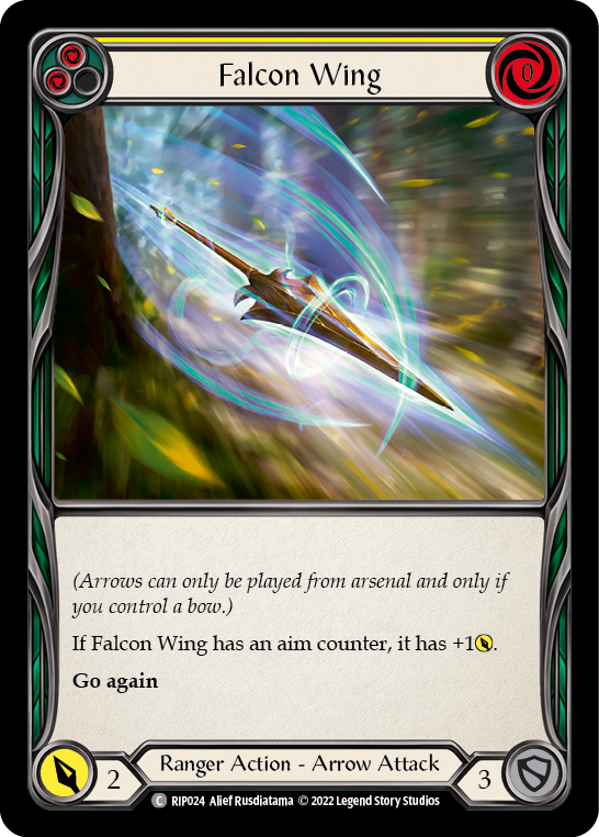 Falcon Wing (Yellow) [RIP024] (Outsiders Riptide Blitz Deck) | Boutique FDB TCG