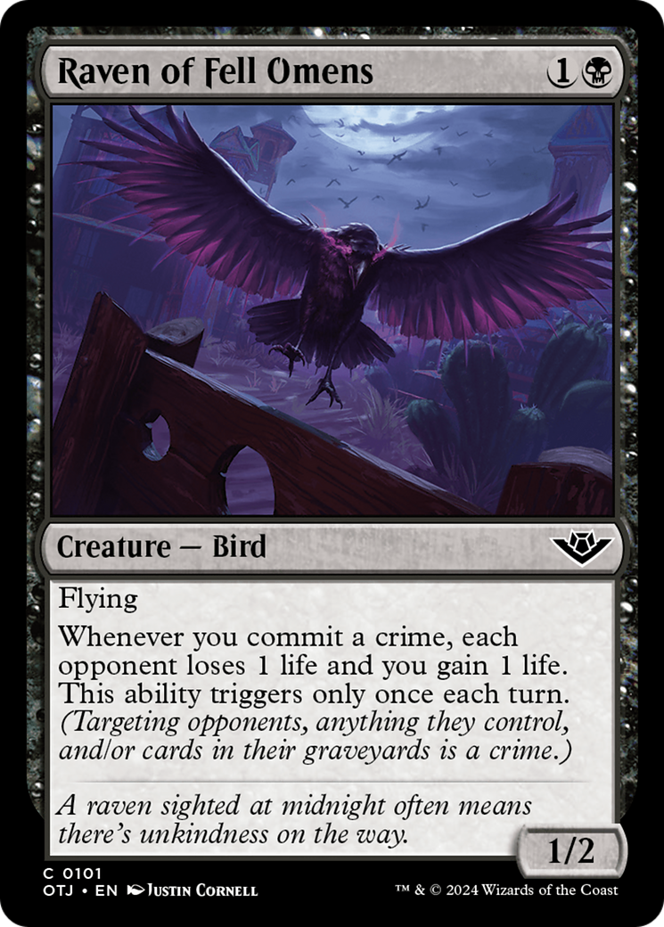 Raven of Fell Omens [Outlaws of Thunder Junction] | Boutique FDB TCG