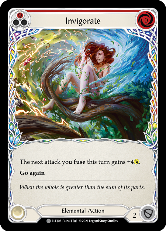 Invigorate (Red) [ELE103] (Tales of Aria)  1st Edition Rainbow Foil | Boutique FDB TCG