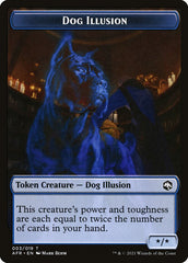 Zombie // Dog Illusion Double-Sided Token [Dungeons & Dragons: Adventures in the Forgotten Realms Tokens] | Boutique FDB TCG