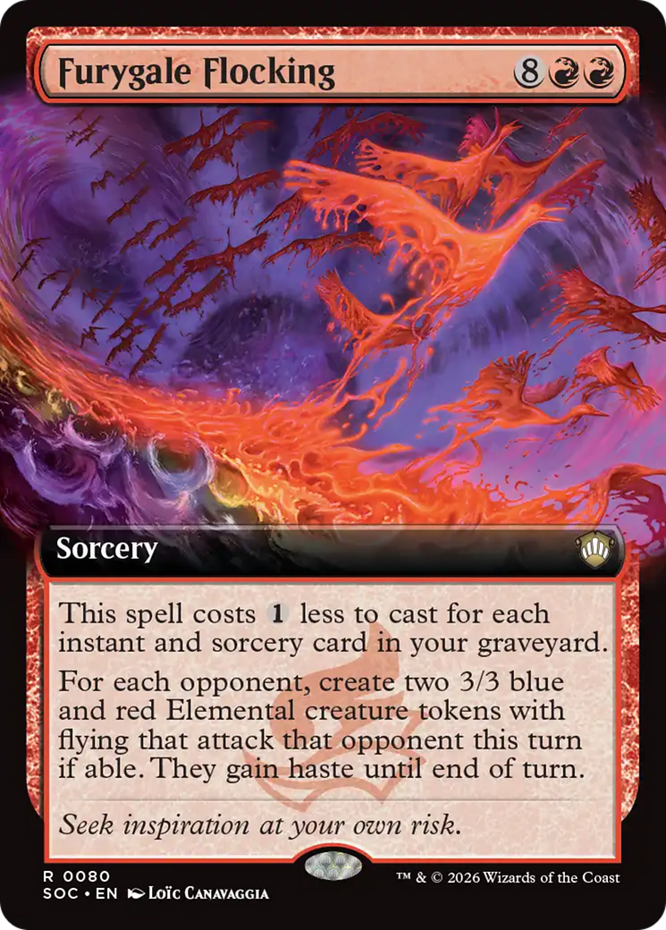 Furygale Flocking (Extended Art) [Secrets of Strixhaven Commander] | Boutique FDB TCG
