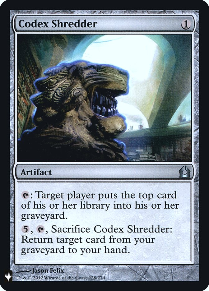 Codex Shredder [Mystery Booster] | Boutique FDB TCG