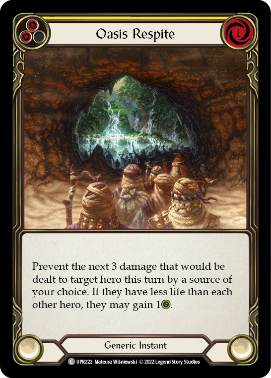 Oasis Respite (Yellow) [UPR222] (Uprising) | Boutique FDB TCG