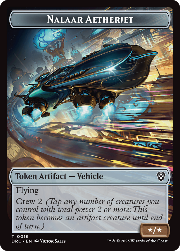 Nalaar Aetherjet // Treasure Double-Sided Token [Aetherdrift Tokens] | Boutique FDB TCG