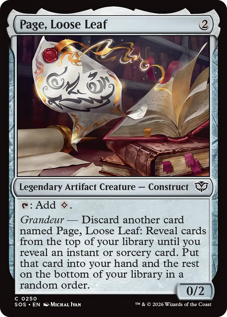 Page, Loose Leaf [Secrets of Strixhaven] | Boutique FDB TCG