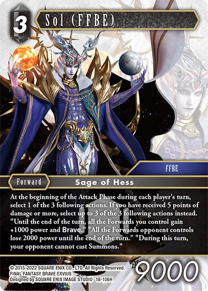 Sol (FFBE) [Resurgence of Power] | Boutique FDB TCG