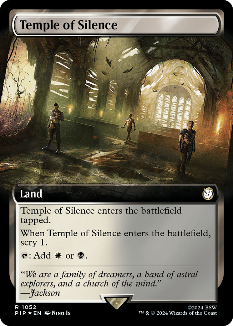 Temple of Silence (Extended Art) (Surge Foil) [Fallout] | Boutique FDB TCG