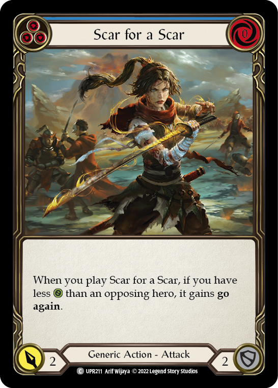 Scar for a Scar (Blue) [UPR211] (Uprising) | Boutique FDB TCG