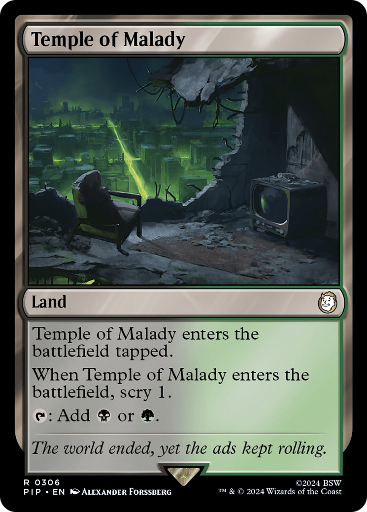 Temple of Malady [Fallout] | Boutique FDB TCG