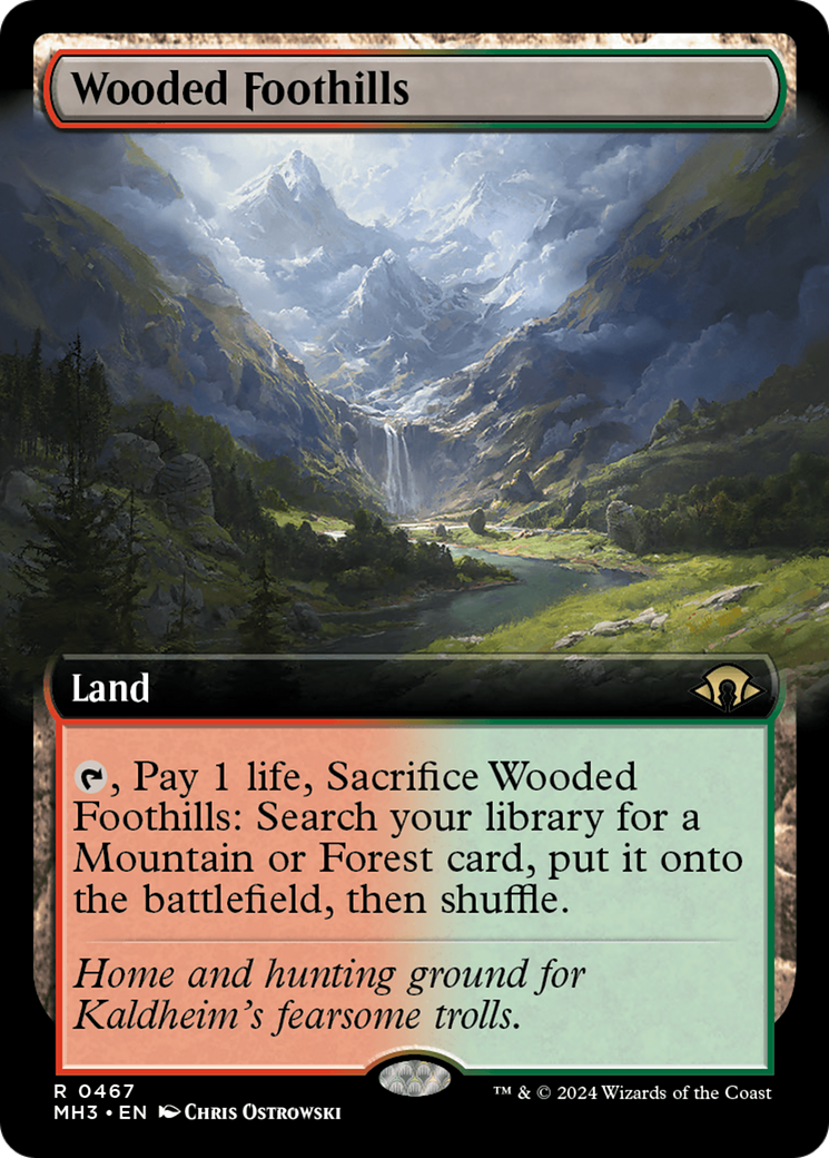 Wooded Foothills (Extended Art) [Modern Horizons 3] | Boutique FDB TCG