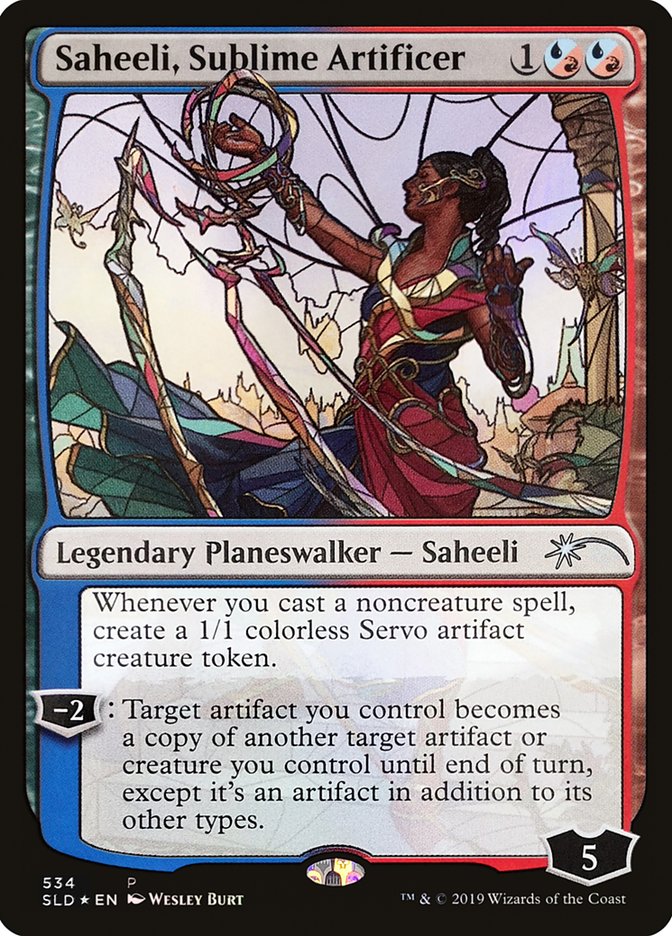 Saheeli, Sublime Artificer (Stained Glass) [Secret Lair Drop Promos] | Boutique FDB TCG