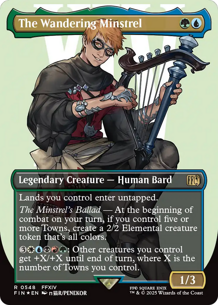 The Wandering Minstrel (Borderless) (Surge Foil) [FINAL FANTASY] | Boutique FDB TCG
