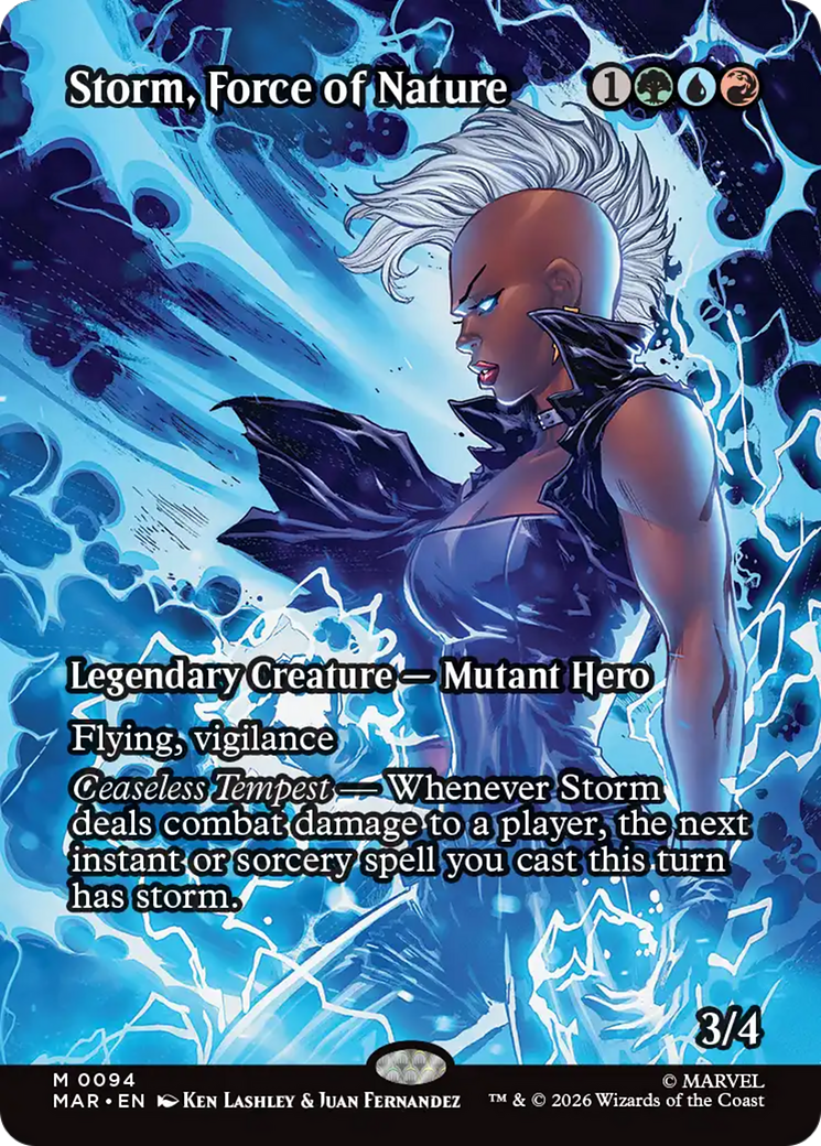 Storm, Force of Nature (Borderless) [Marvel Universe: Eternal-Legal] | Boutique FDB TCG
