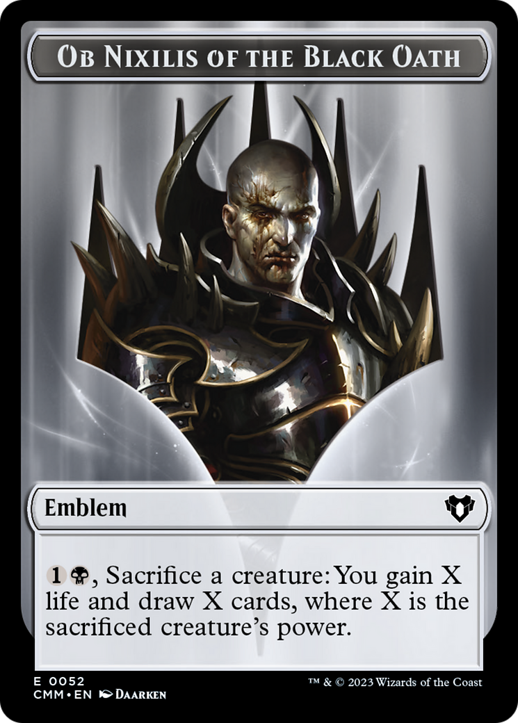 Ob Nixilis of the Black Oath Emblem [Commander Masters Tokens] | Boutique FDB TCG