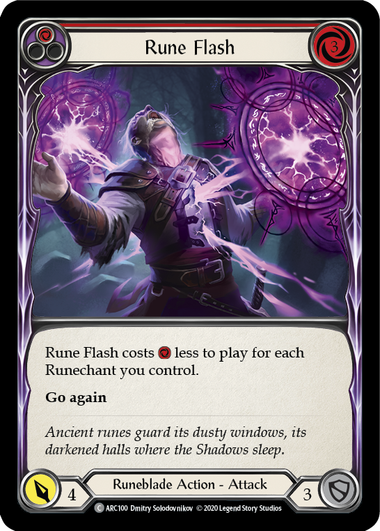 Rune Flash (Red) [U-ARC100] (Arcane Rising Unlimited)  Unlimited Normal | Boutique FDB TCG