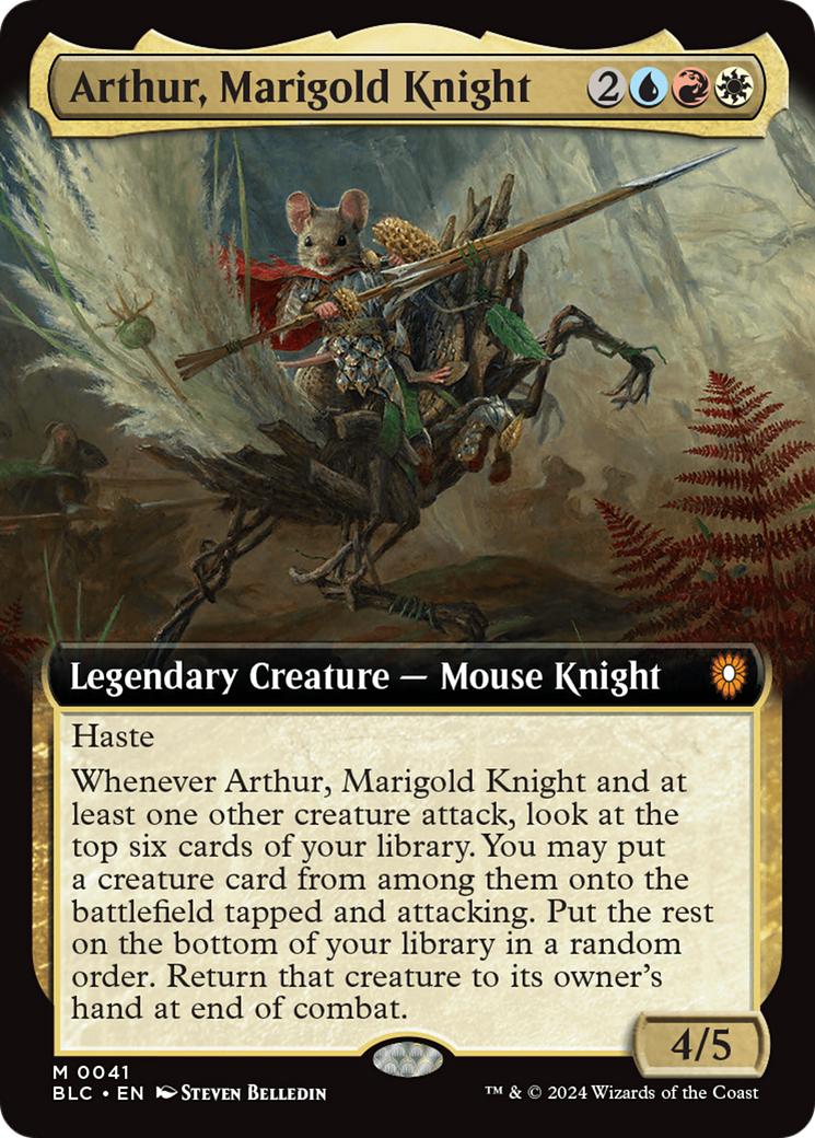 Arthur, Marigold Knight (Extended Art) [Bloomburrow Commander] | Boutique FDB TCG