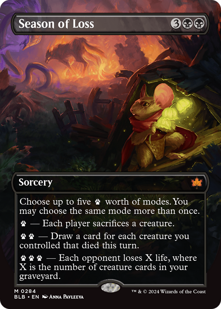 Season of Loss (Borderless) [Bloomburrow] | Boutique FDB TCG