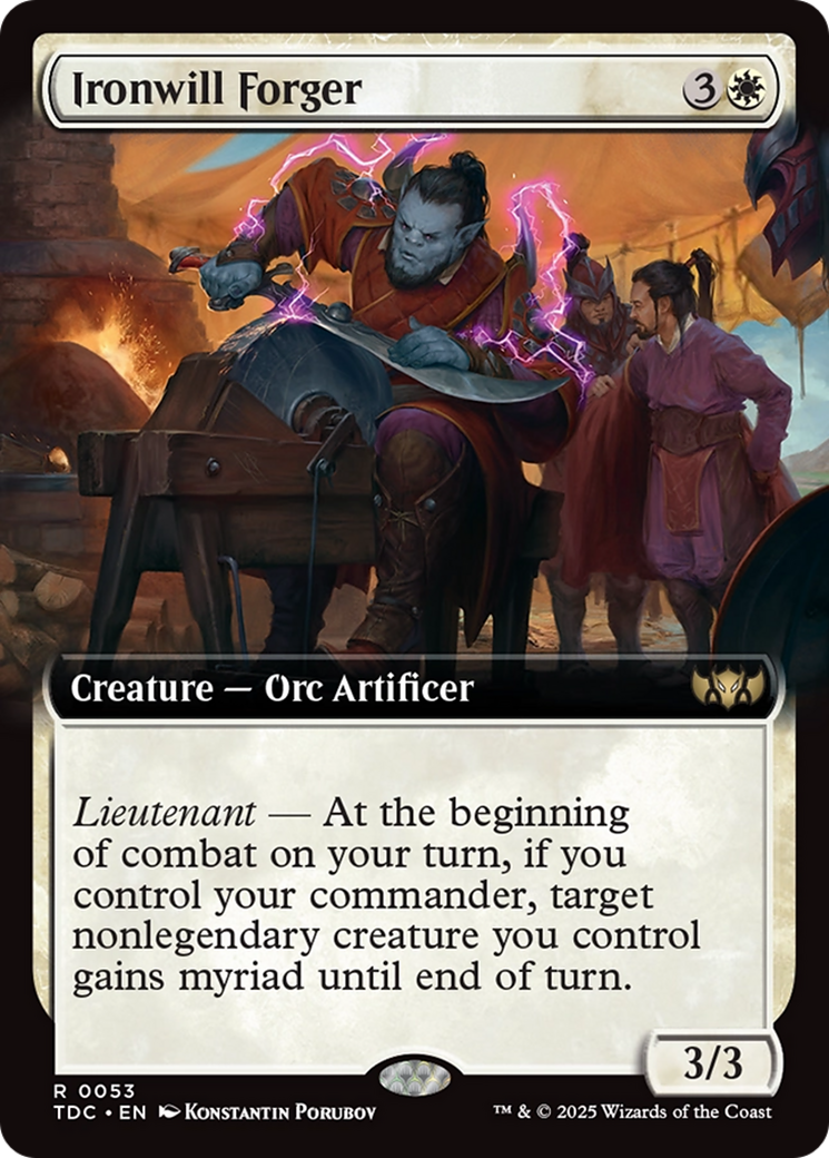 Ironwill Forger (Extended Art) [Tarkir: Dragonstorm Commander] | Boutique FDB TCG
