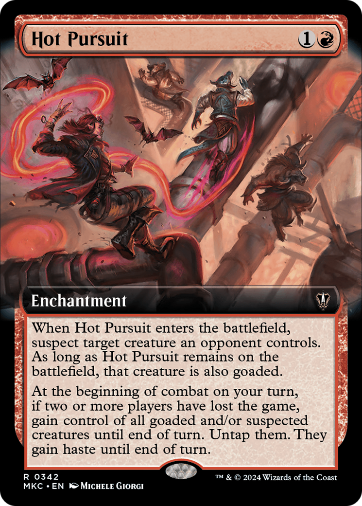 Hot Pursuit (Extended Art) [Murders at Karlov Manor Commander] | Boutique FDB TCG
