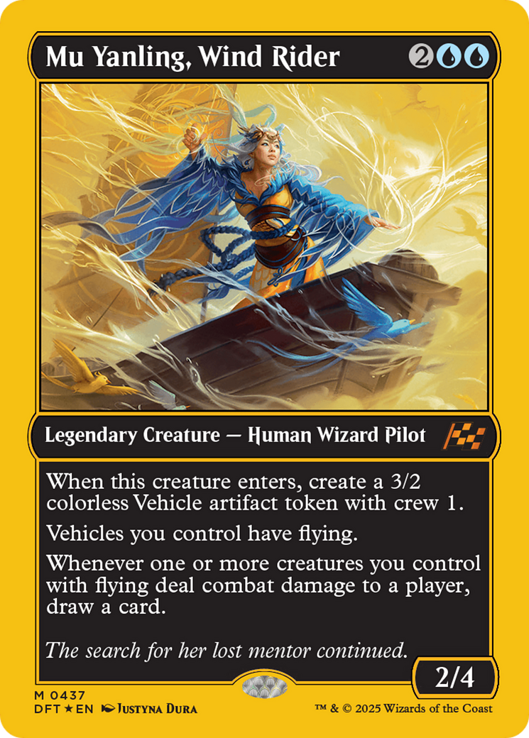 Mu Yanling, Wind Rider (First-Place Foil) [Aetherdrift] | Boutique FDB TCG