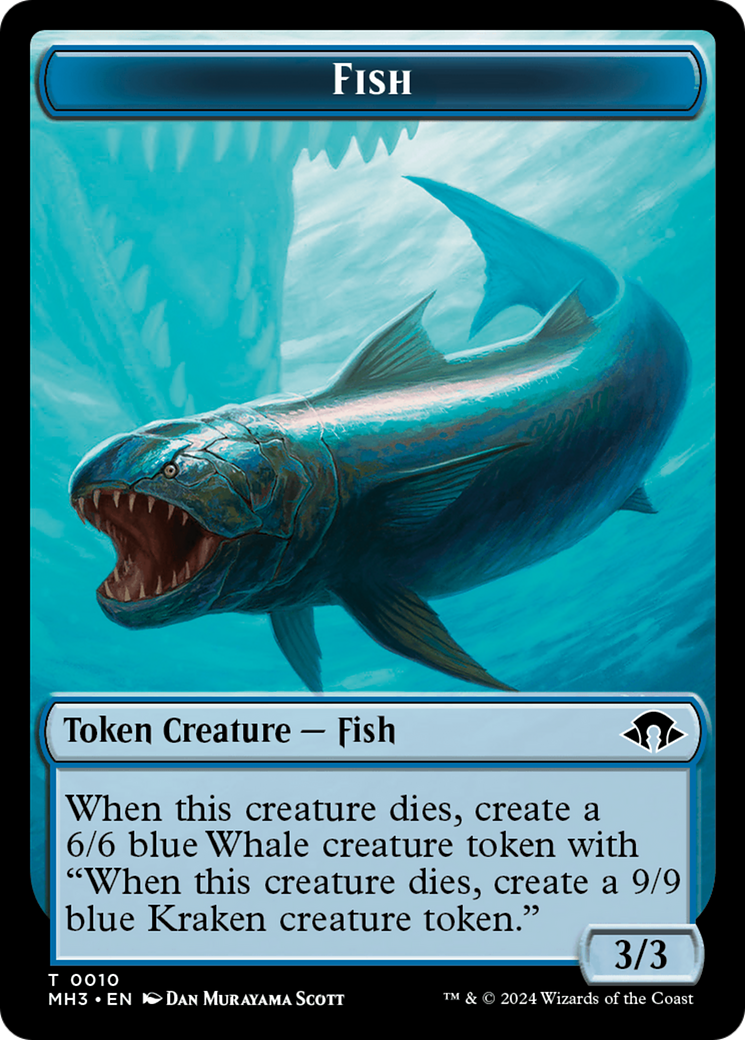 Eldrazi Spawn // Fish Double-Sided Token [Modern Horizons 3 Tokens] | Boutique FDB TCG