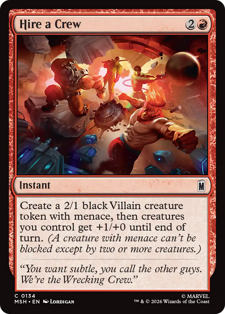 Hire a Crew [Marvel Super Heroes] | Boutique FDB TCG