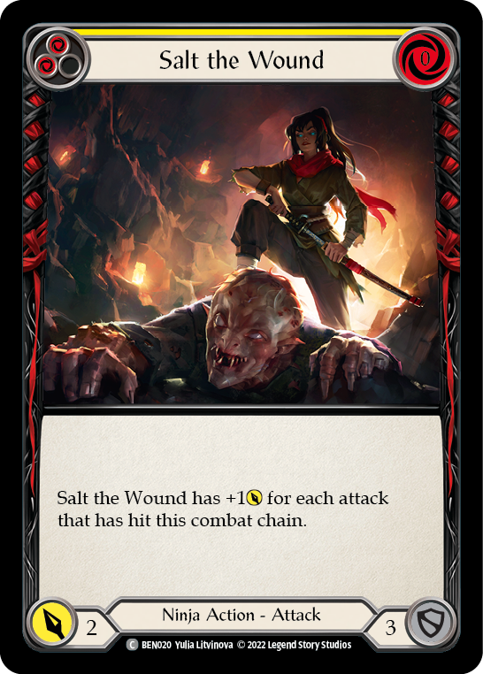 Salt the Wound (Yellow) [BEN020] (Outsiders Benji Blitz Deck) | Boutique FDB TCG