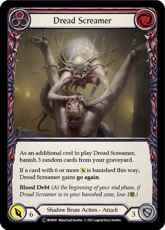 Dread Screamer (Red) [U-MON141] (Monarch Unlimited)  Unlimited Normal | Boutique FDB TCG