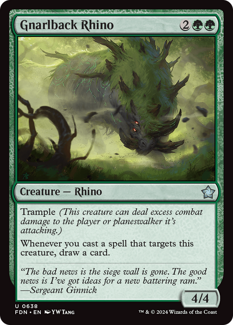 Gnarlback Rhino [Foundations] | Boutique FDB TCG