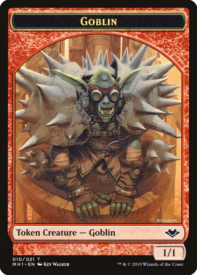 Goblin (010) // Wrenn and Six Emblem Double-Sided Token [Modern Horizons Tokens] | Boutique FDB TCG