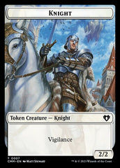 Treasure // Knight Double-Sided Token [Commander Masters Tokens] | Boutique FDB TCG