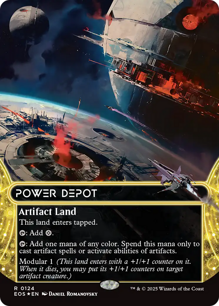 Power Depot (0124) (Borderless) (Galaxy Foil) [Edge of Eternities: Stellar Sights] | Boutique FDB TCG