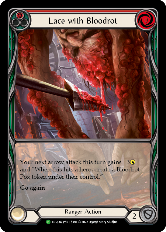 Lace with Bloodrot (Red) [LGS134] (Promo)  Rainbow Foil | Boutique FDB TCG