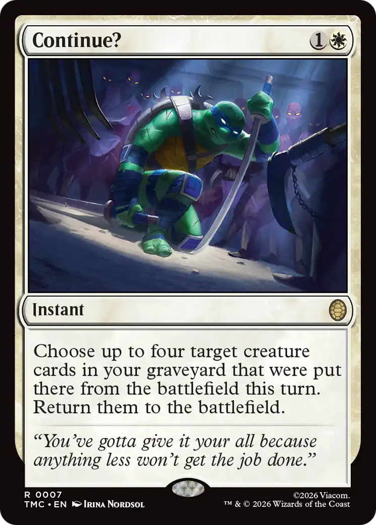 Continue? [Teenage Mutant Ninja Turtles Commander] | Boutique FDB TCG