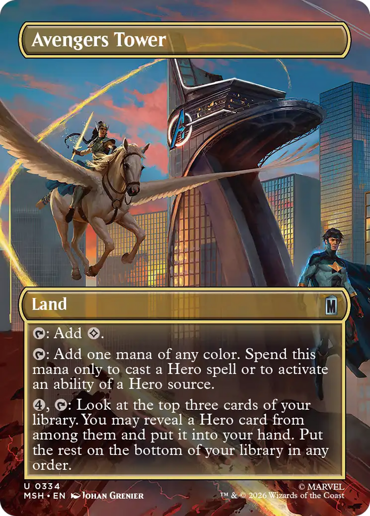 Avengers Tower (Borderless) [Marvel Super Heroes] | Boutique FDB TCG
