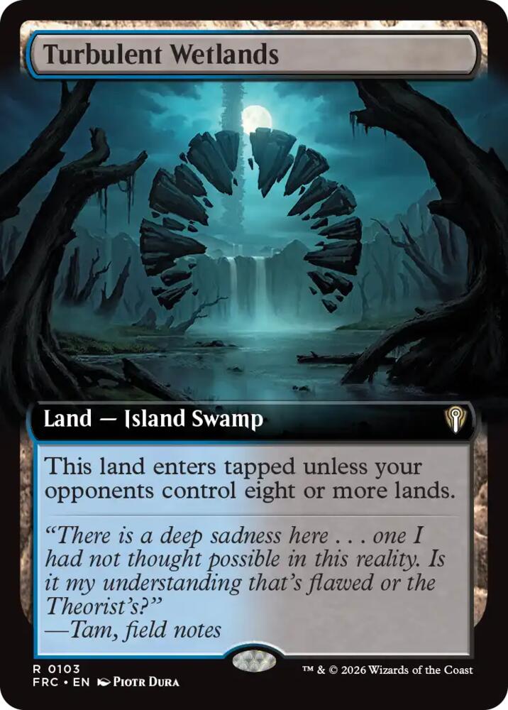 Turbulent Wetlands (Extended Art) (103) [Reality Fracture Commander] | Boutique FDB TCG