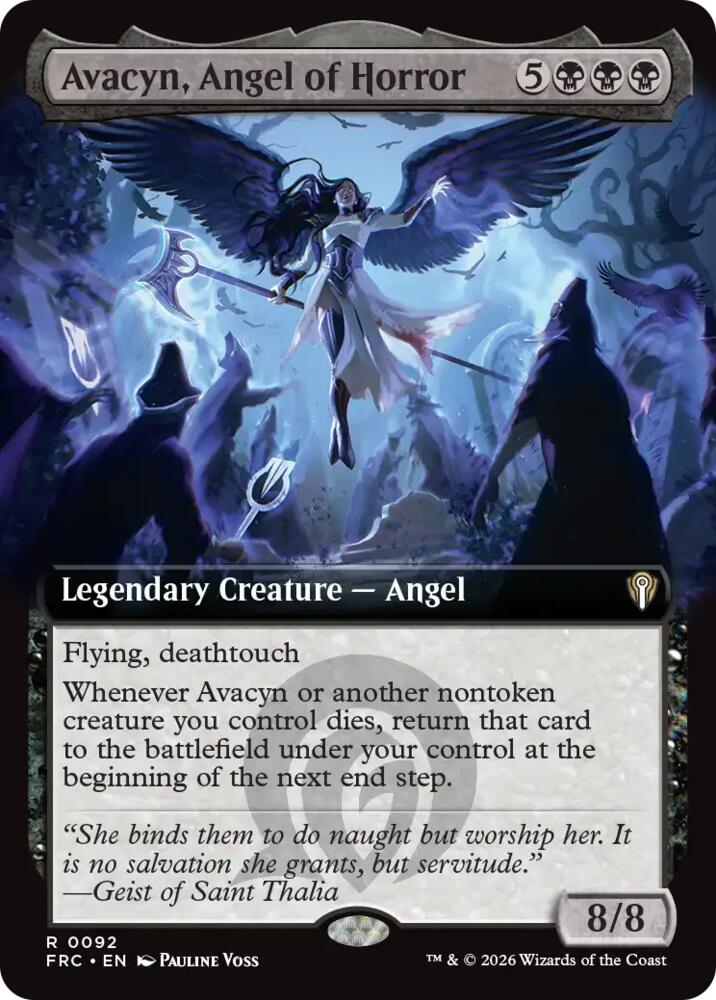 Avacyn, Angel of Horror (Extended Art) (92) [Reality Fracture Commander] | Boutique FDB TCG