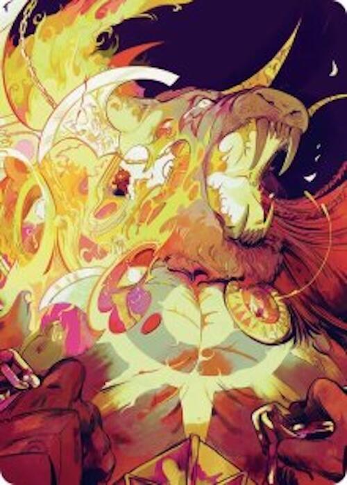 Ajani's Anguish Art Card (48) [Reality Fracture Art Series] | Boutique FDB TCG
