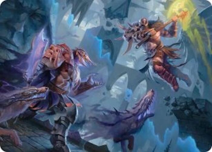 Garruk, Veiled Butcher // Garruk, Curse Breaker Art Card (32) [Reality Fracture Art Series] | Boutique FDB TCG