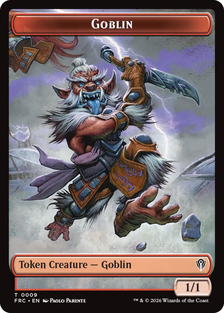 Goblin // Spirit Double-Sided Token (9 // 4) [Reality Fracture Commander] | Boutique FDB TCG