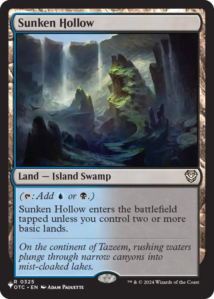 Sunken Hollow (325) [The List] | Boutique FDB TCG