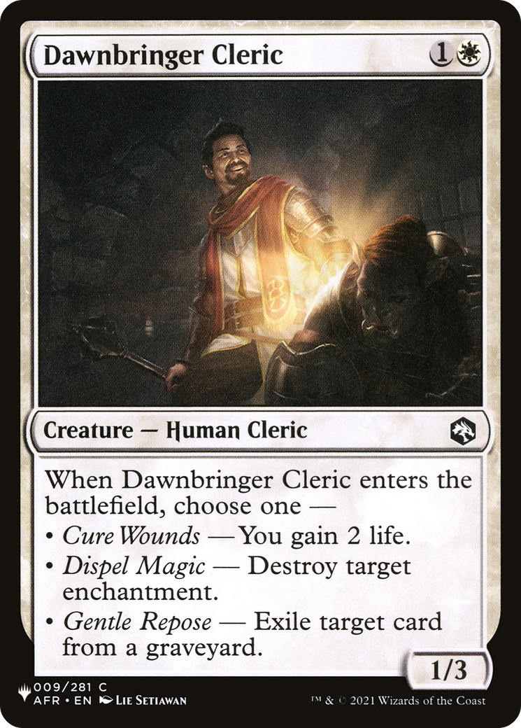 Dawnbringer Cleric [The List Reprints] | Boutique FDB TCG