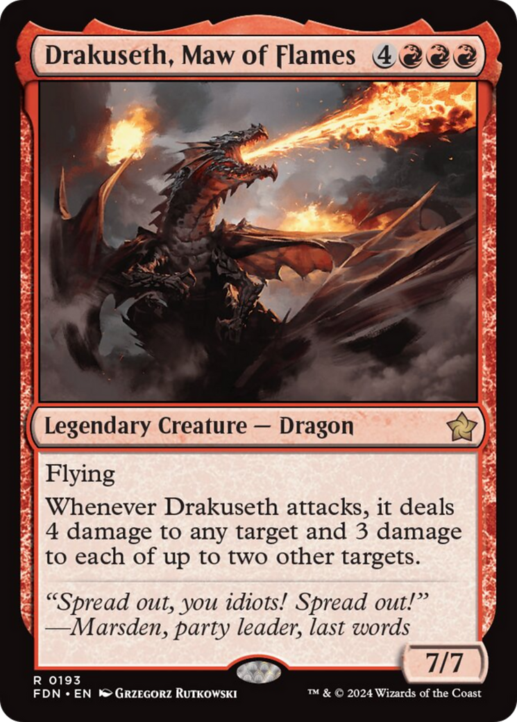 Drakuseth, Maw of Flames [Foundations] | Boutique FDB TCG