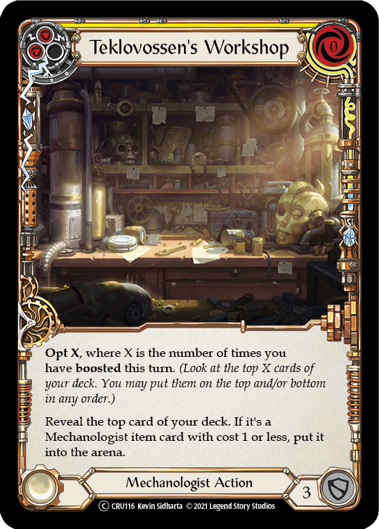 Teklovossen's Workshop (Yellow) [U-CRU116] (Crucible of War Unlimited)  Unlimited Normal | Boutique FDB TCG