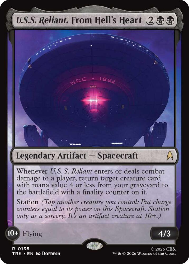 U.S.S. Reliant, From Hell's Heart (135) [Star Trek] | Boutique FDB TCG